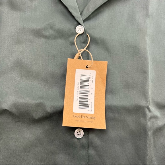 Good for Sunday women’s Tencel Notch Collar Shirt M  NWT slate blue L43-15 - Picture 7 of 7